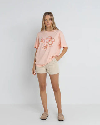 Rhythm Women's Paradise Floral Oversized Short Sleeve T-Shirt - Pink