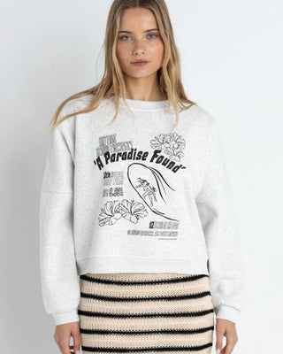 Rhythm Women's Paradise Found Crewneck Fleece - Grey Marle
