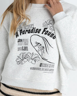 Rhythm Women's Paradise Found Crewneck Fleece - Grey Marle