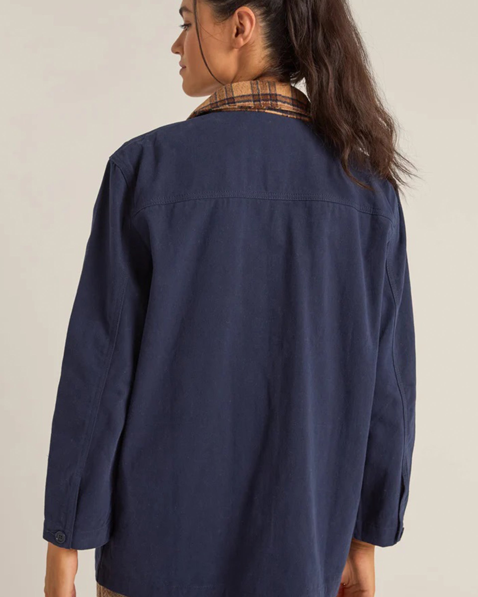 Rhythm Women's Pearls Oversized Jacket - Navy