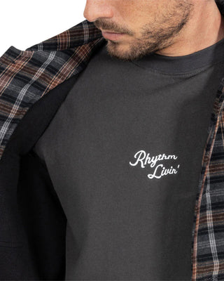 Rhythm Polar Bond Long Sleeve Flannel - Charcoal