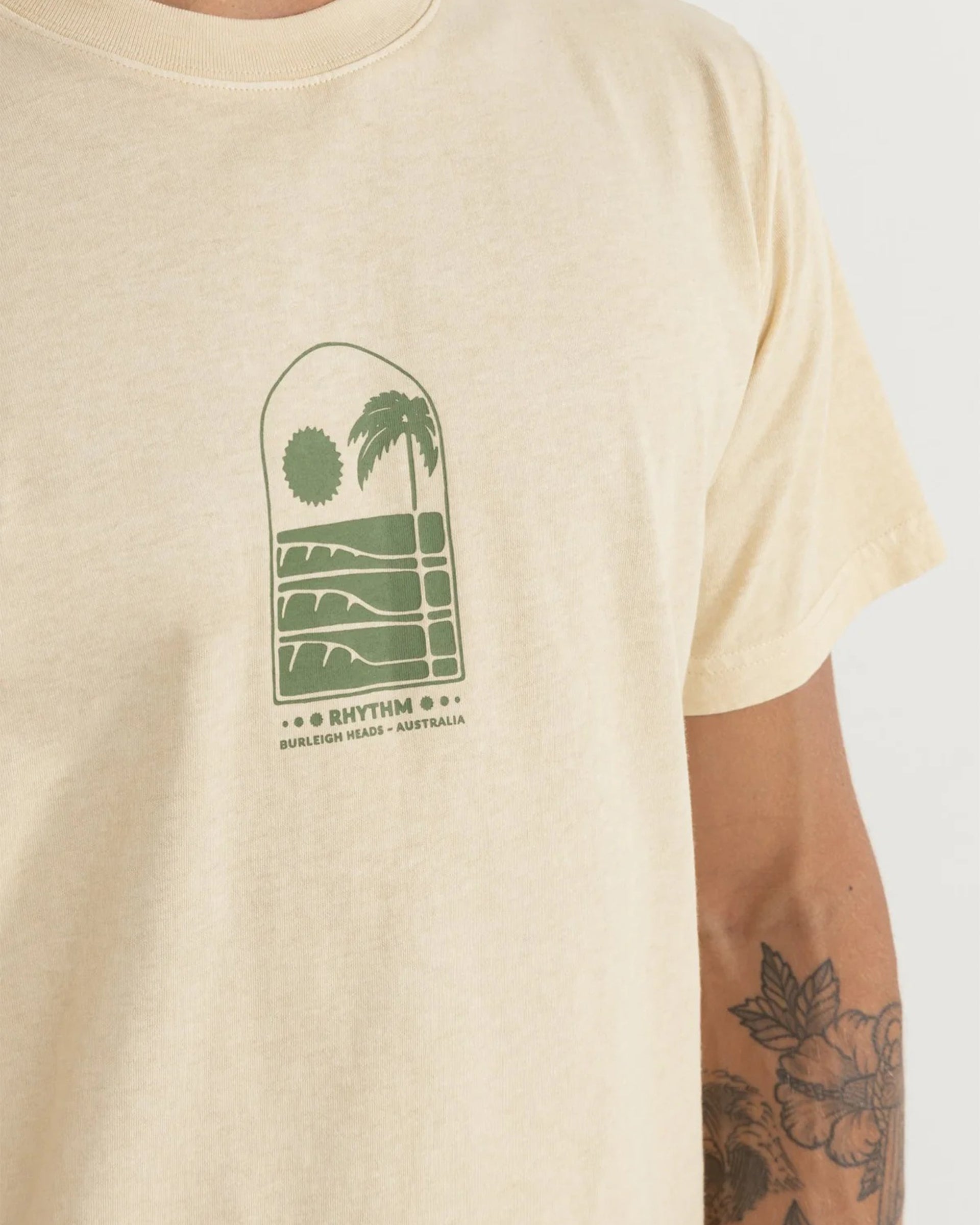 Rhythm Portal Vintage Short Sleeve T-Shirt - Natural