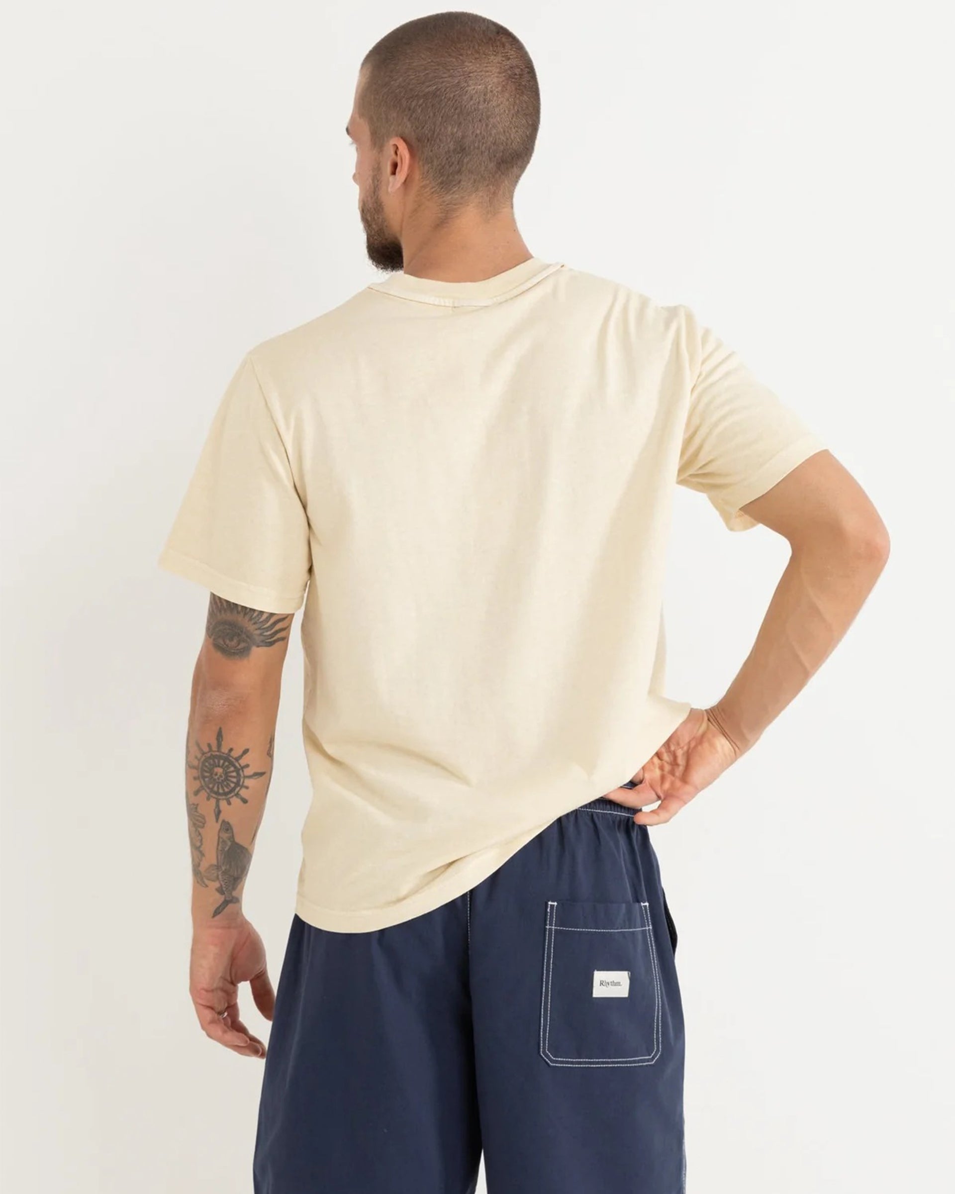 Rhythm Portal Vintage Short Sleeve T-Shirt - Natural