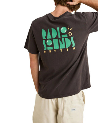 Rhythm Radio Sounds Vintage Short Sleeve T-Shirt - Black
