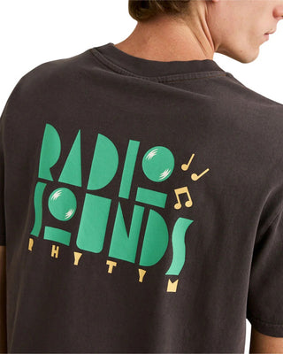Rhythm Radio Sounds Vintage Short Sleeve T-Shirt - Black