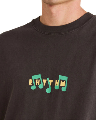 Rhythm Radio Sounds Vintage Short Sleeve T-Shirt - Black
