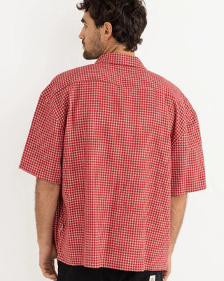 Rhythm Rowen Check Short Sleeve Shirt - Red