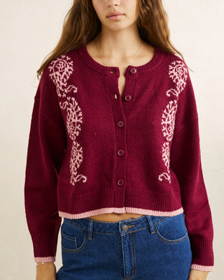 Rhythm Women's Sandy Crop Cardigan - Plum