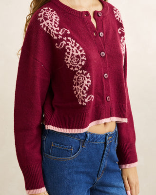 Rhythm Women's Sandy Crop Cardigan - Plum
