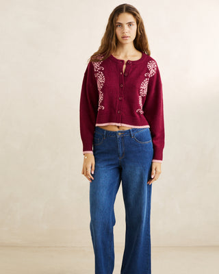 Rhythm Women's Sandy Crop Cardigan - Plum