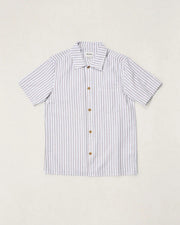 Rhythm Seersucker Stripe Short Sleeve Shirt - Cedar