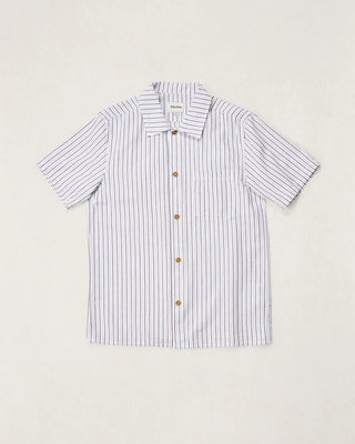 Rhythm Seersucker Stripe Short Sleeve Shirt - Cedar