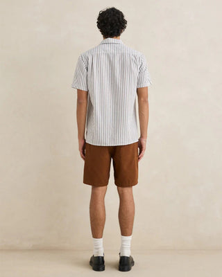 Rhythm Seersucker Stripe Short Sleeve Shirt - Cedar