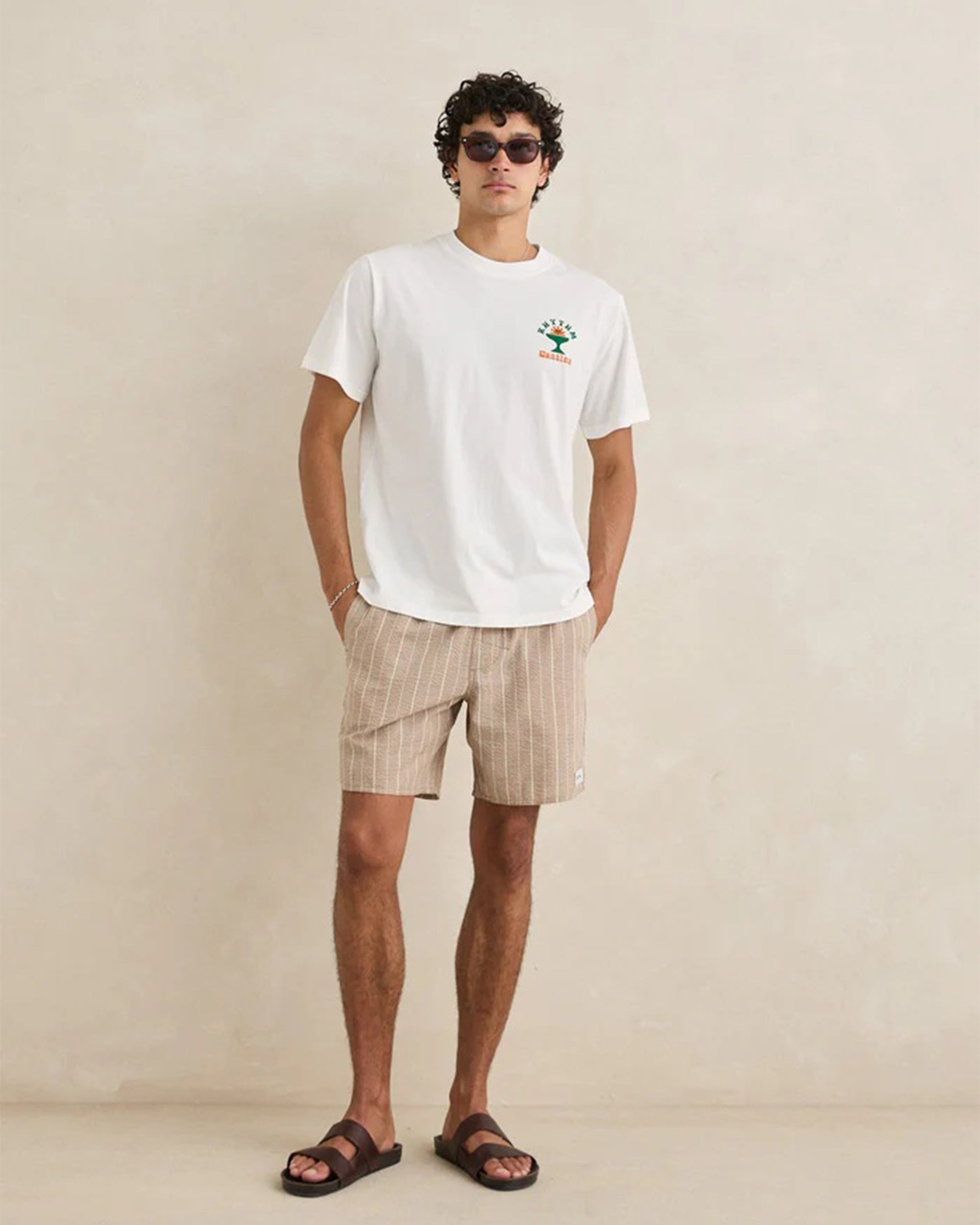 Rhythm Men's Seersucker Stripe Jam Short - Cedar