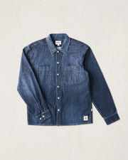Rhythm Serge Denim Overshirt - Washed Indigo