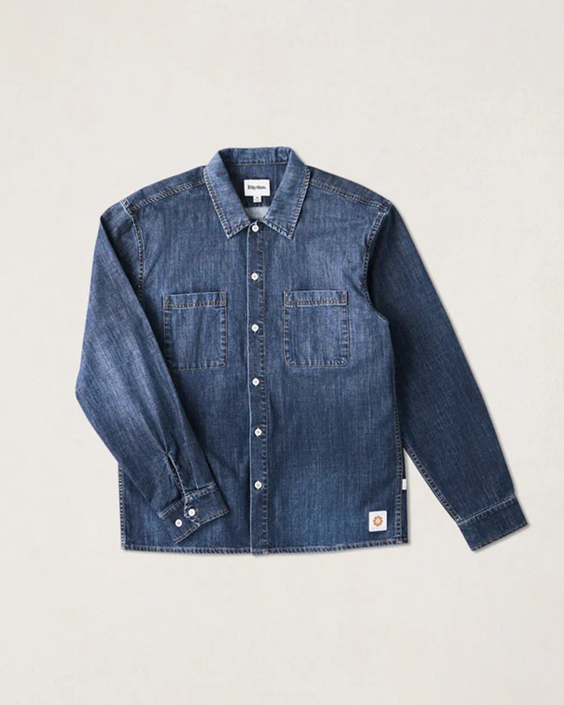 Rhythm Serge Denim Overshirt - Washed Indigo