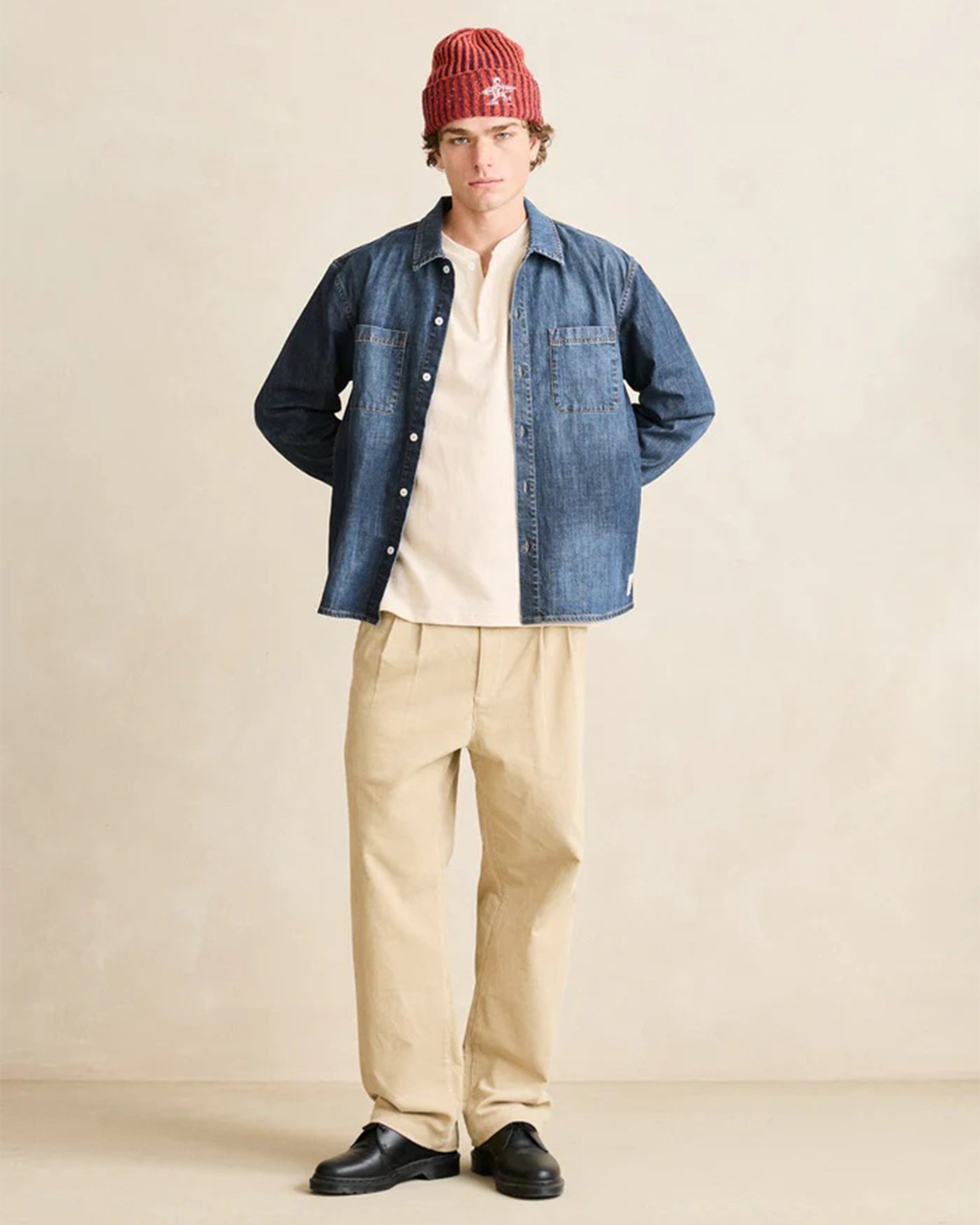 Rhythm Serge Denim Overshirt - Washed Indigo