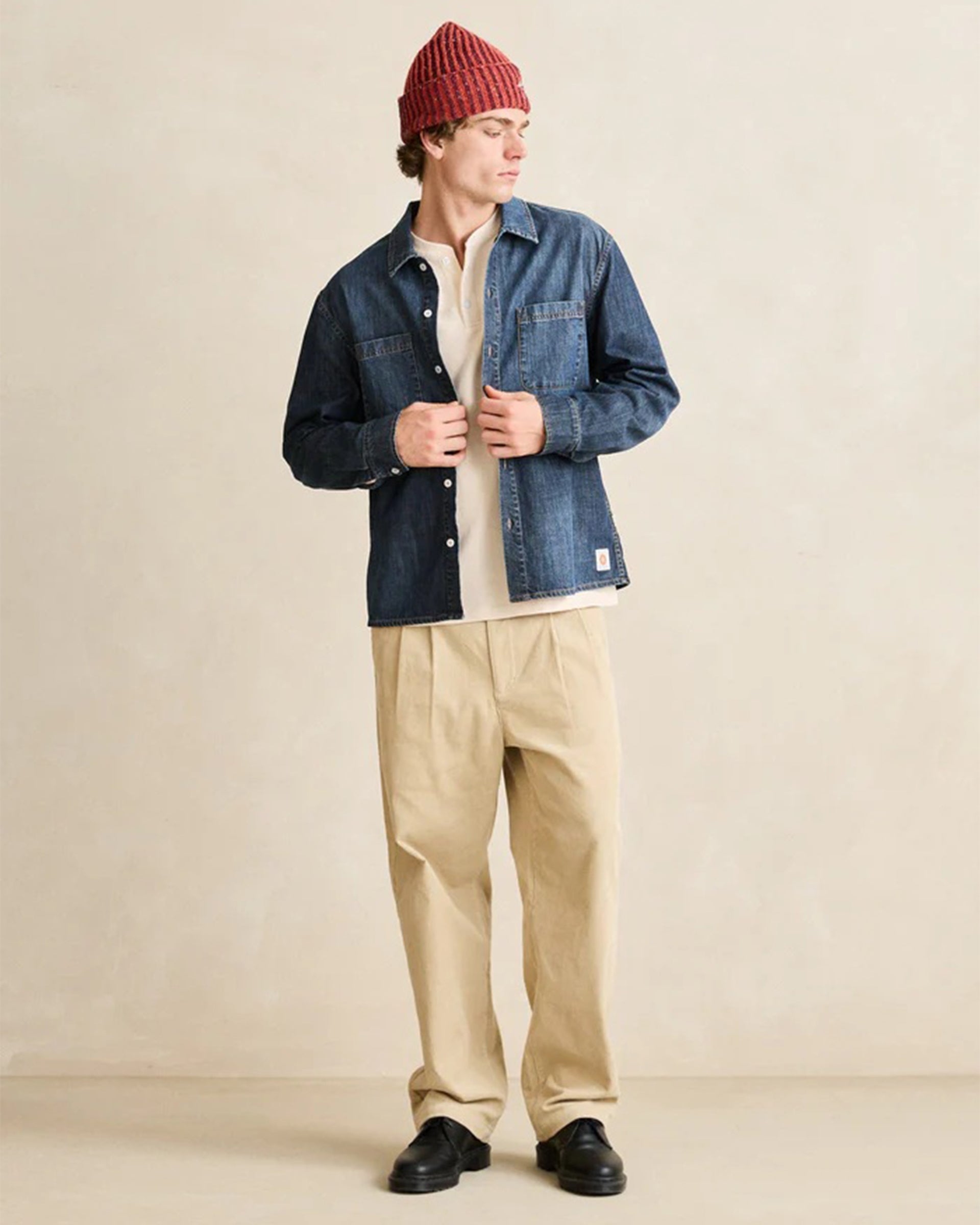 Rhythm Serge Denim Overshirt - Washed Indigo