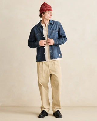 Rhythm Serge Denim Overshirt - Washed Indigo