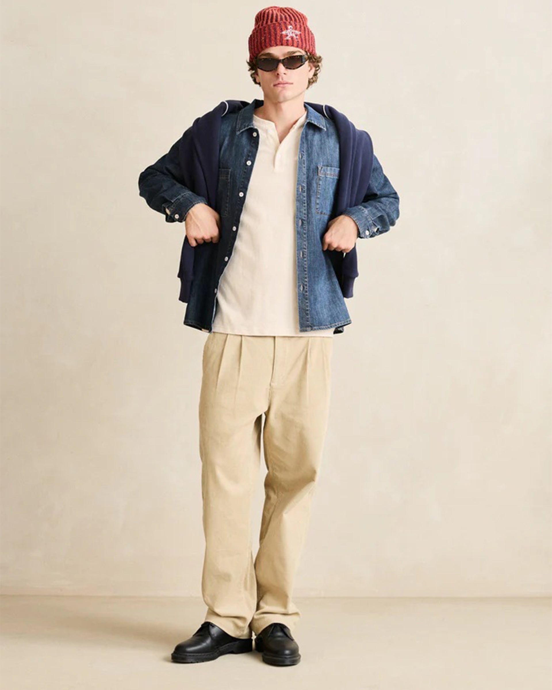Rhythm Serge Denim Overshirt - Washed Indigo