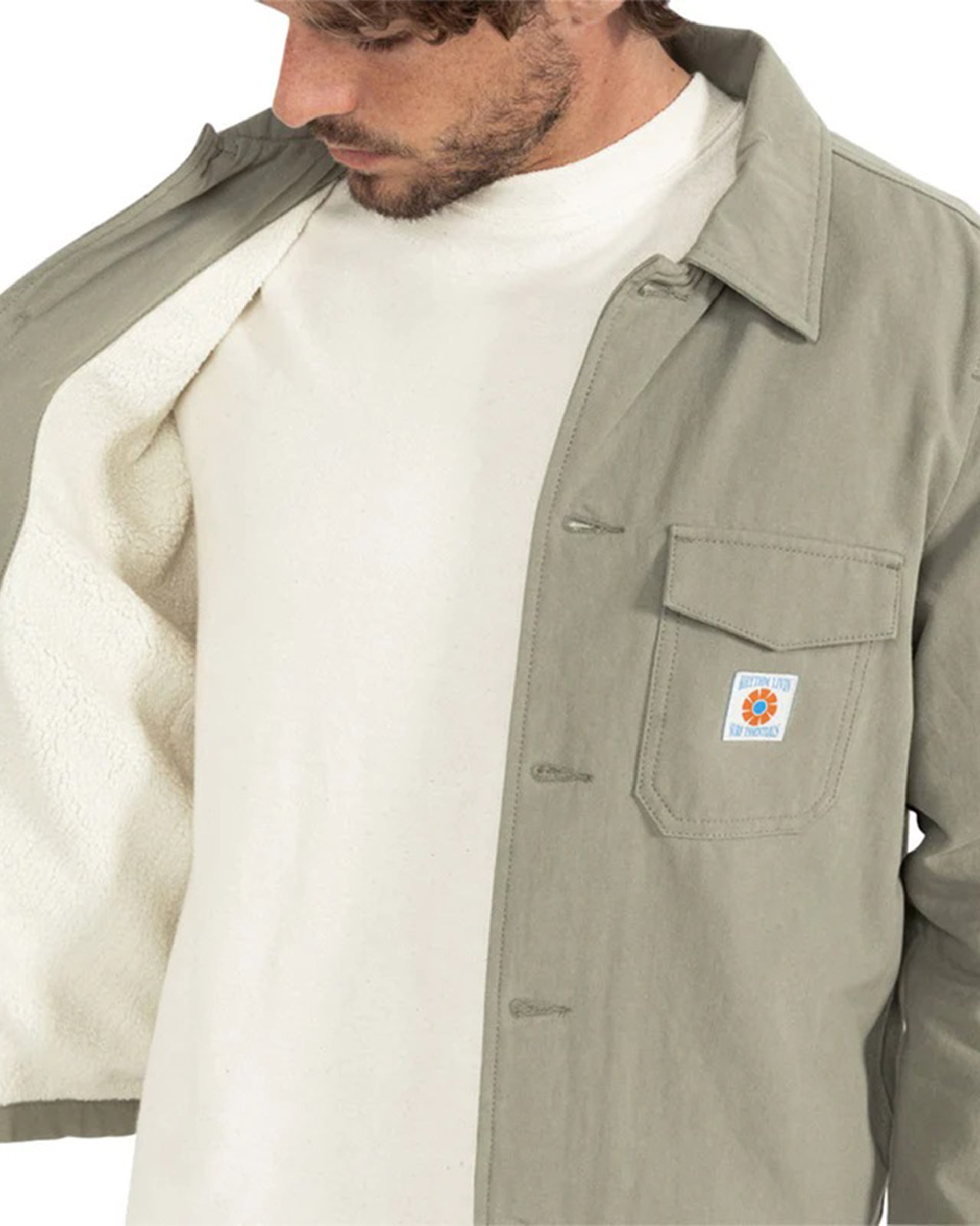 Rhythm Sherpa Lined Work Shirt - Sage