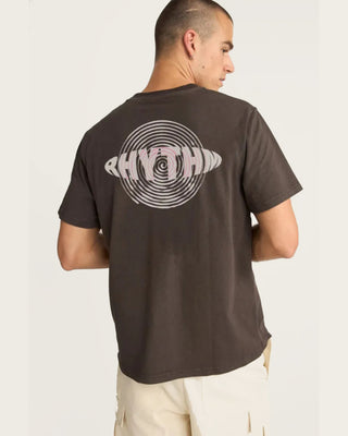Rhythm Sound Printed Vintage Short Sleeve T-Shirt - Black