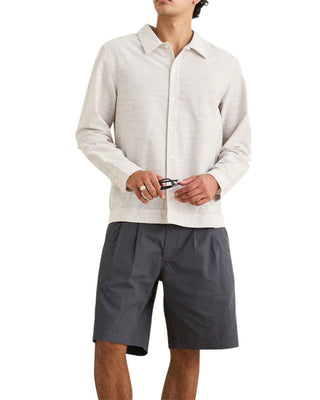 Striped Linen L/S Shirt - Natural