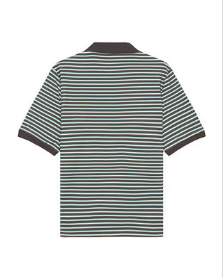 Rhythm Stripe Short Sleeve Polo - Charcoal
