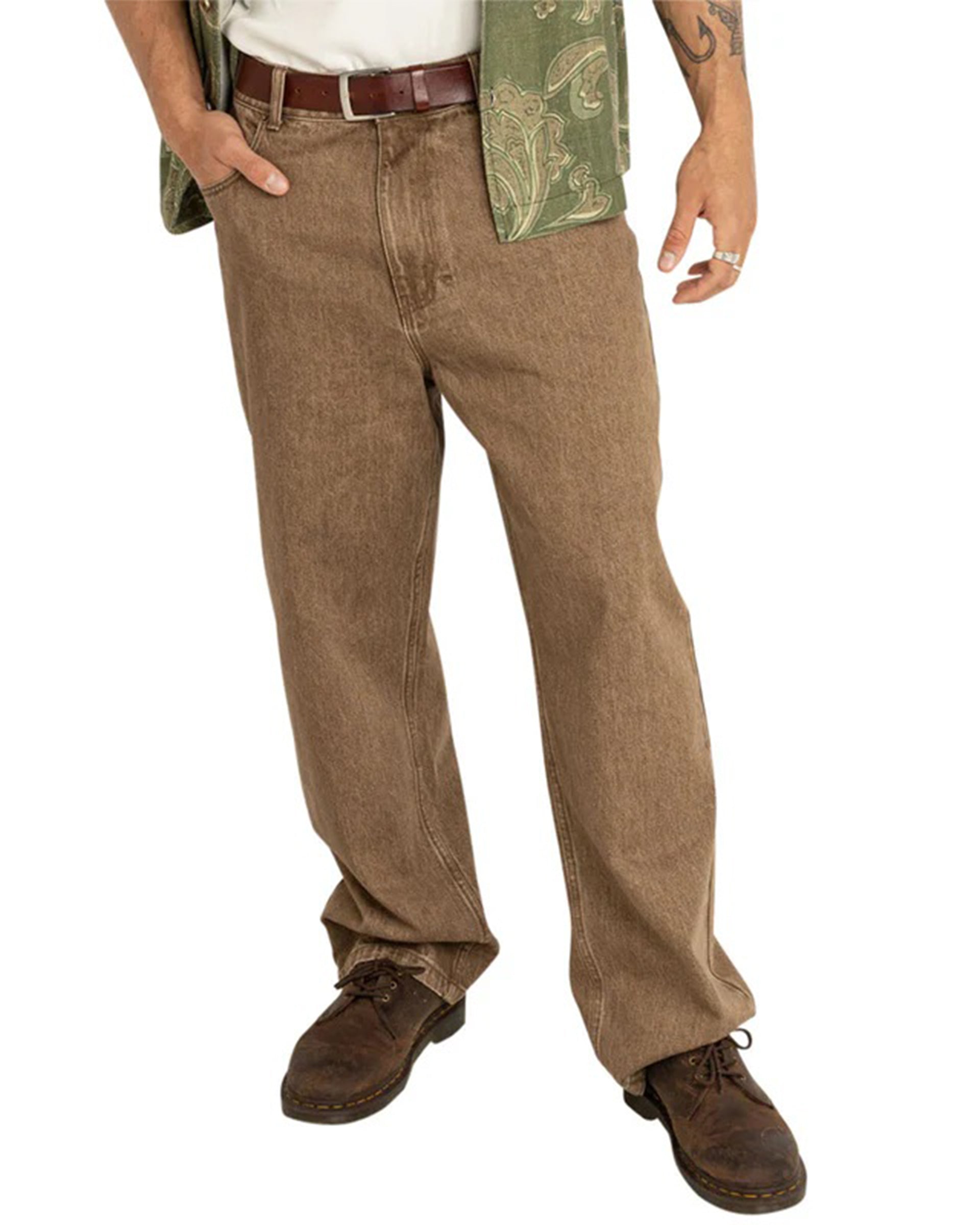 Rhythm Subtle Baggy Jeans - Chai