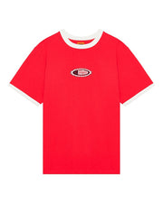 Rhythm Sun Dome Ringer Vintage Short Sleeve T-Shirt - Red