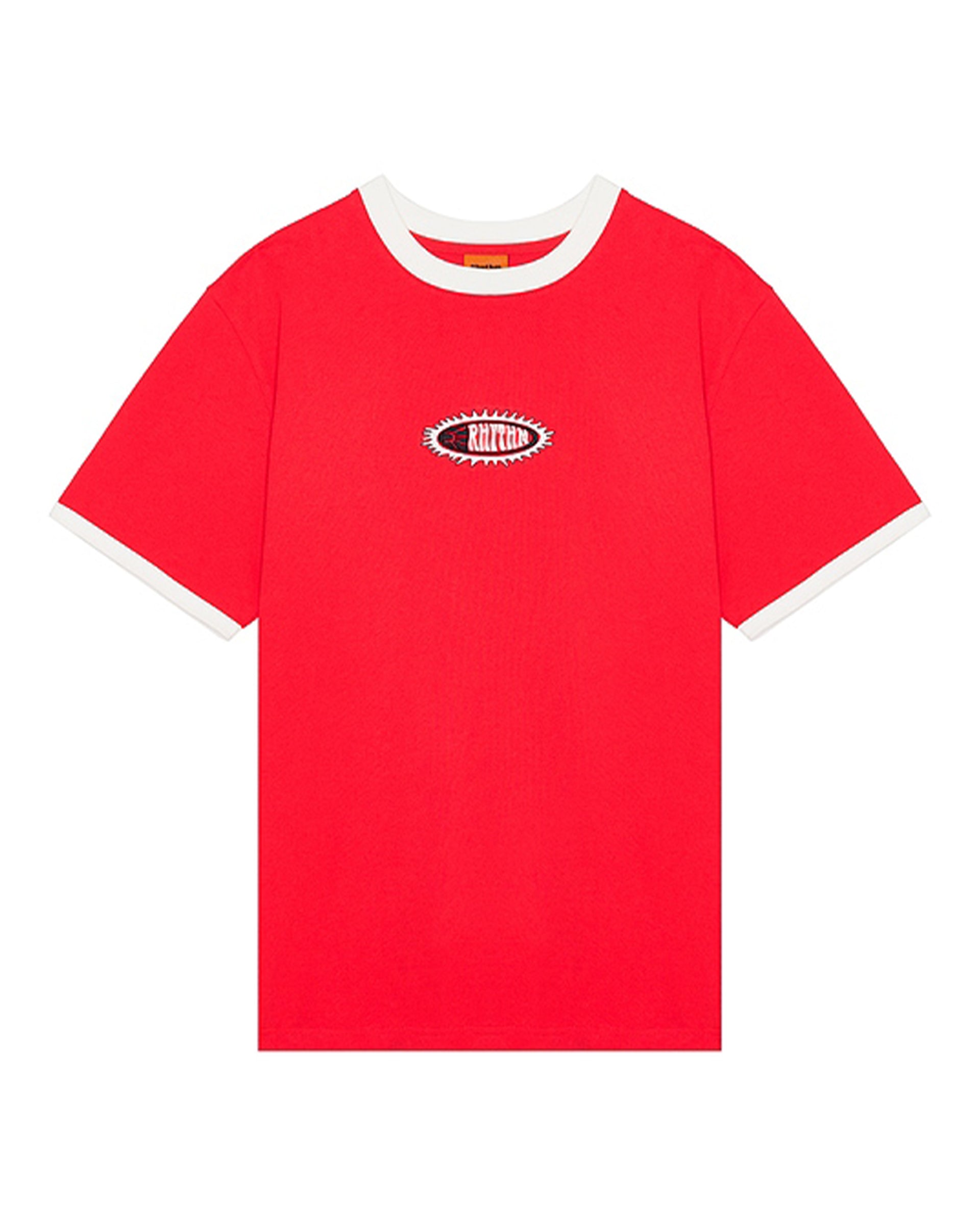 Rhythm Sun Dome Ringer Vintage Short Sleeve T-Shirt - Red