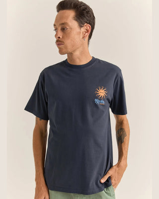 Rhythm Sun Vintage Short Sleeve T-Shirt - Vintage Navy