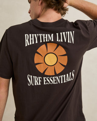 Rhythm Surf Essentials Short Sleeve T-Shirt - Black