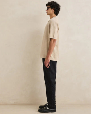 Rhythm Textured Knit Shirt Sleeve Shirt - Stone