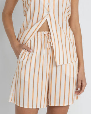 Rhythm Women's Tide Stripe Long Vest - Natural