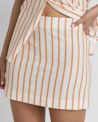 Rhythm Women's Tide Stripe Mini Skirt - Natural