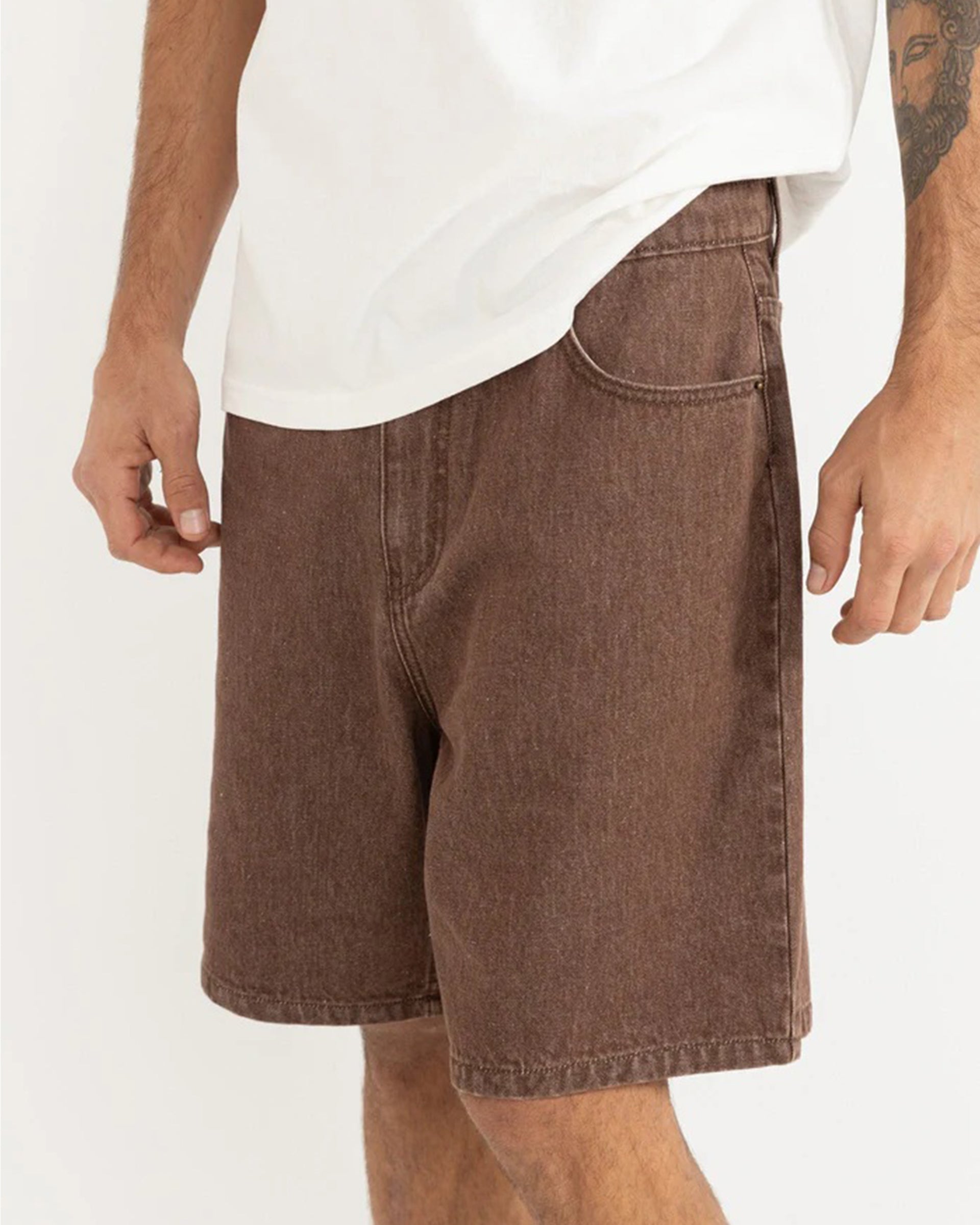 Rhythm Toby Denim Short - Washed Brown