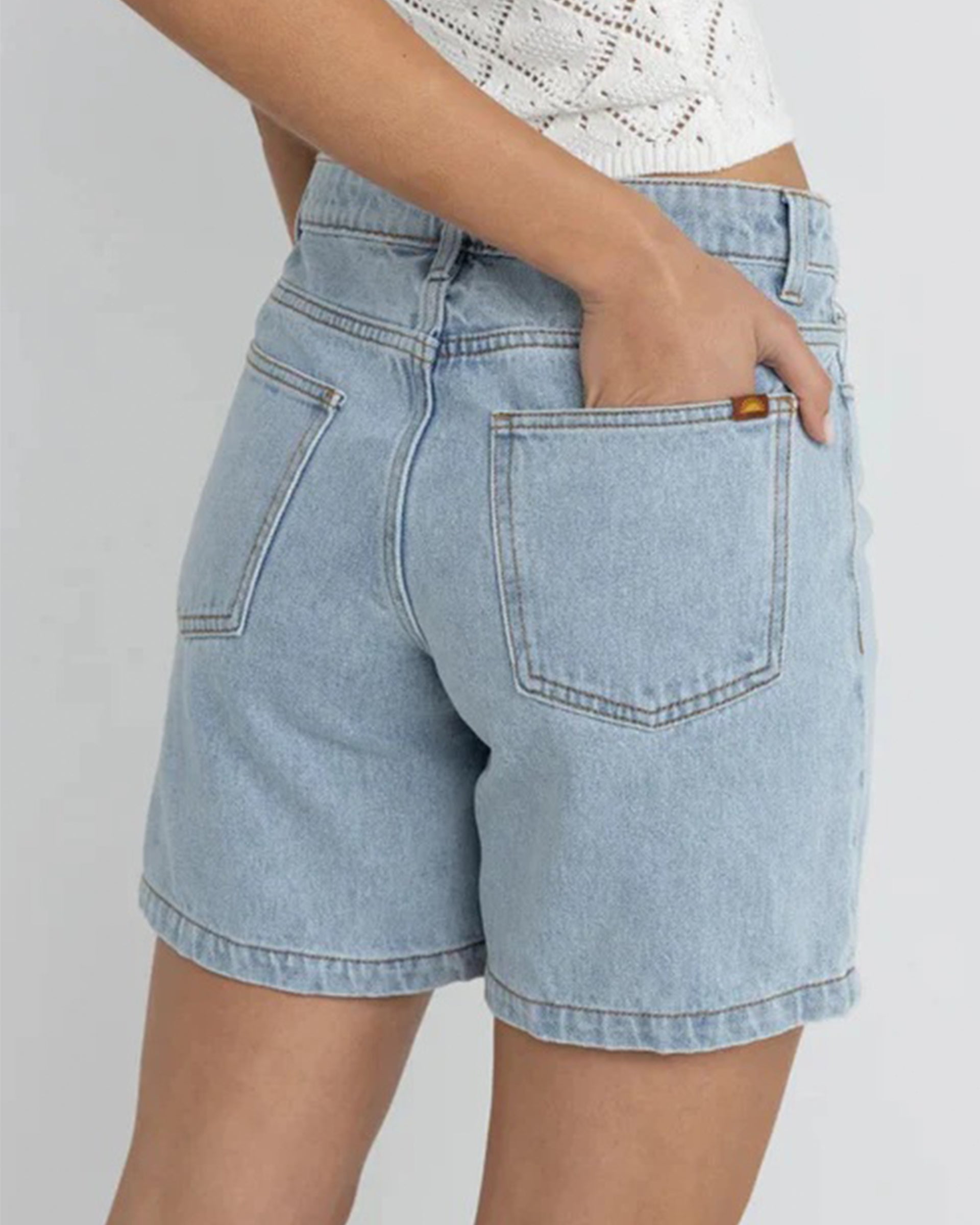 TOM TAILOR DENIM REGULAR - Jeansshort - Used Light Stone Blue Denim To722f09x K11 TOM TAILOR DENIM REGULAR - Jeansshort - Used Light Stone Blue Denim To722f09x K11