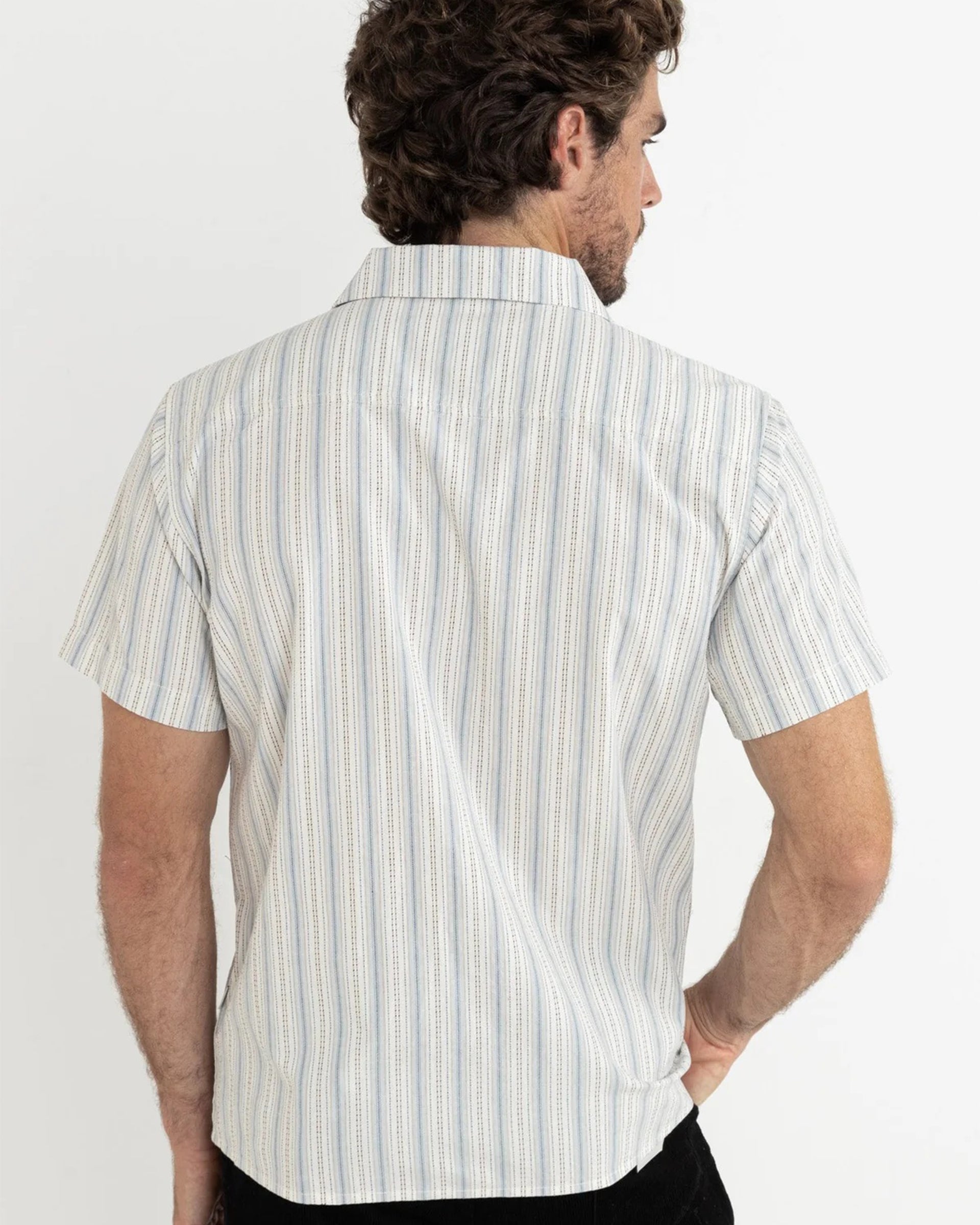 Vacation Stripe S/S Shirt - Natural