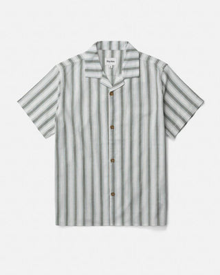Rhythm Vacation Stripe Short Sleeve Shirt - Fern