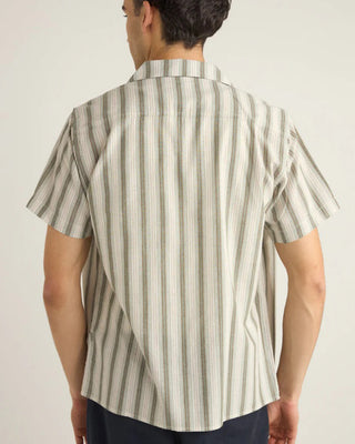 Rhythm Vacation Stripe Short Sleeve Shirt - Fern