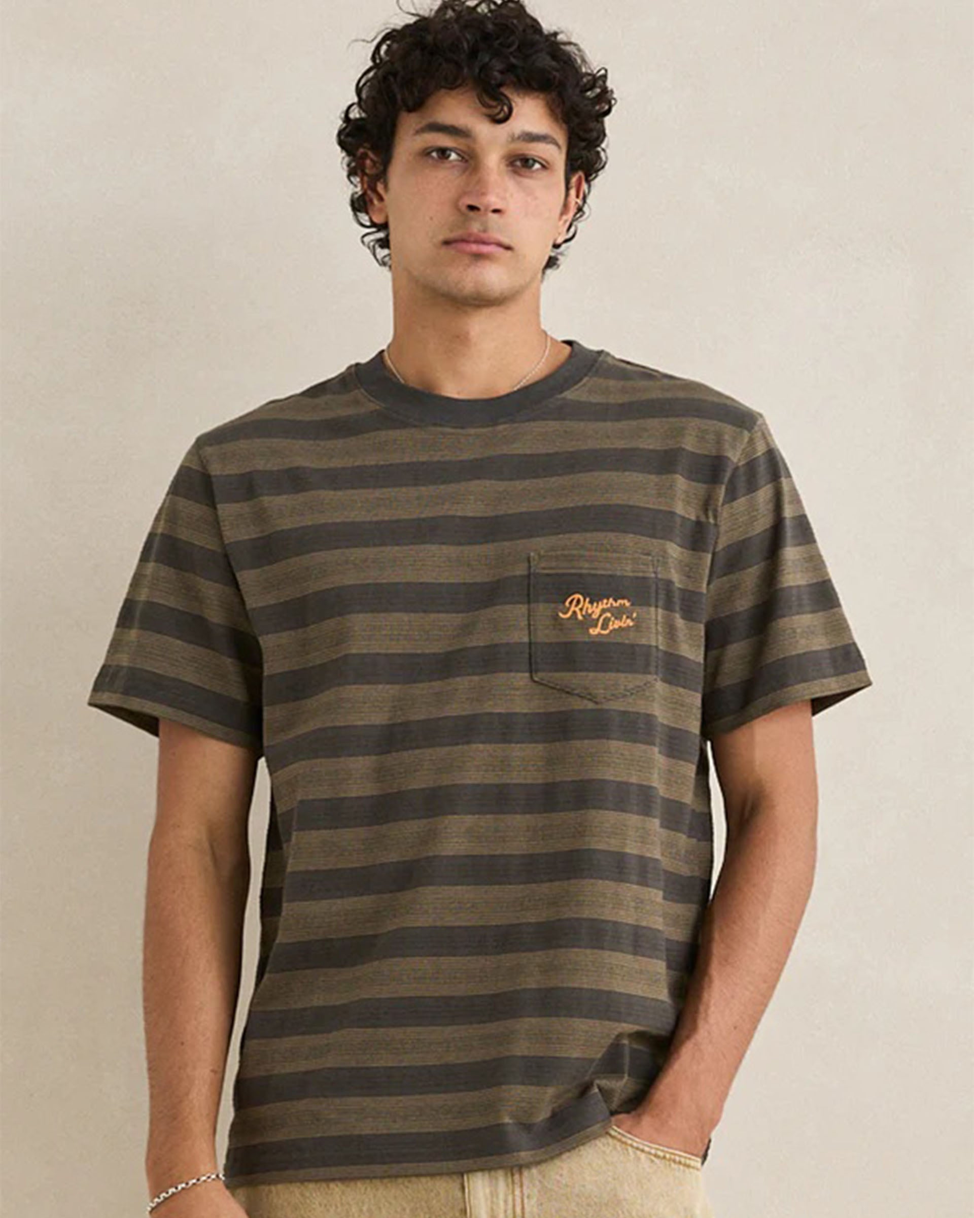 Vintage Jacquard Stripe S/S T-Shirt - Olive – Jack's Surfboards