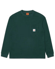 Rhythm Vintage Pocket Long Sleeve Waffle Shirt - Pine