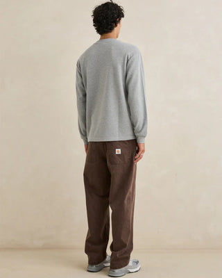 Rhythm Vintage Pocket Long Sleeve Waffle Shirt - Grey Heather