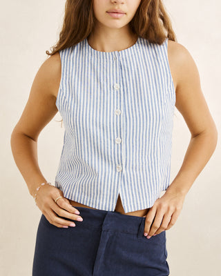 Rhythm Women's Vista Stripe Vest - Blue