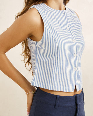 Rhythm Women's Vista Stripe Vest - Blue