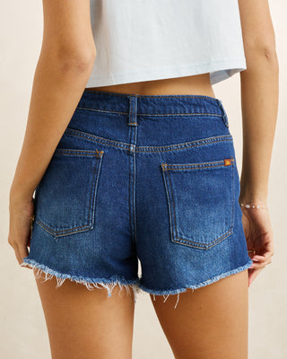 Rhythm Women's Wanderer Denim Shorts - Dark Blue