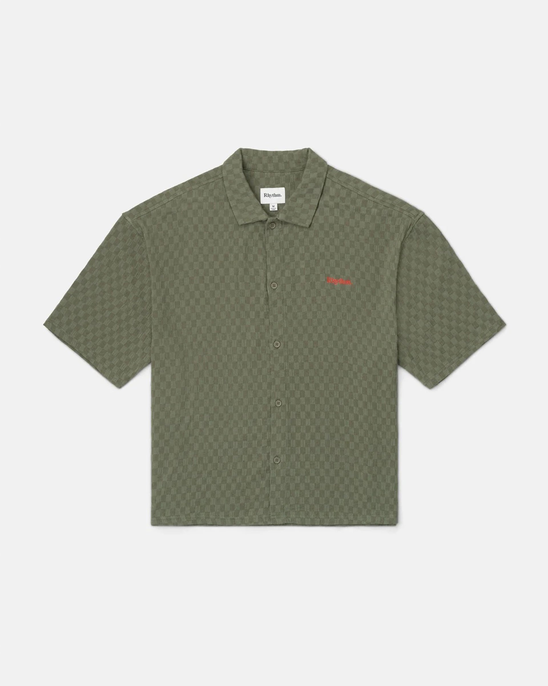 Rhythm Wash Check Relaxed Short Sleeve Shirt - Green