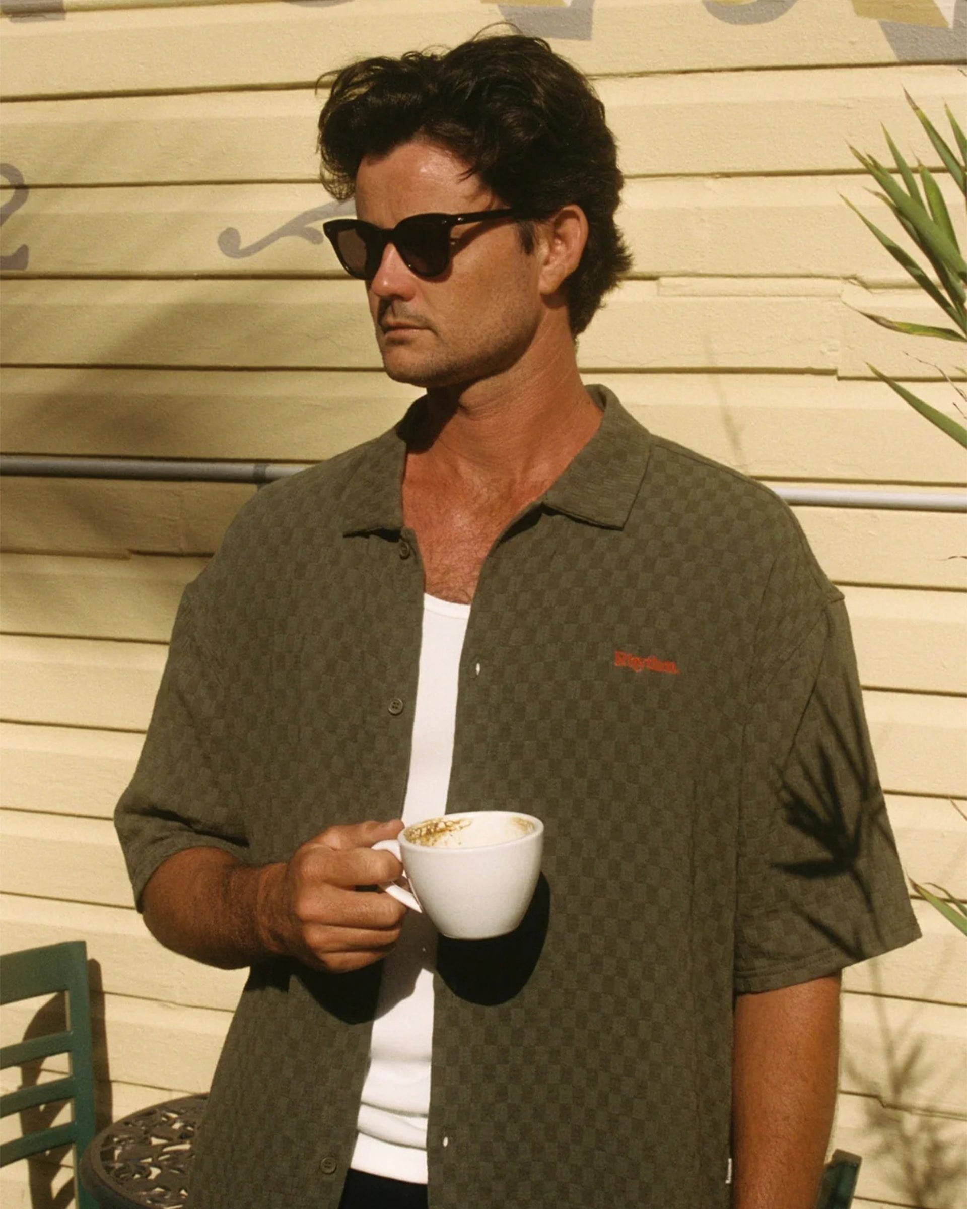 Rhythm Wash Check Relaxed Short Sleeve Shirt - Green