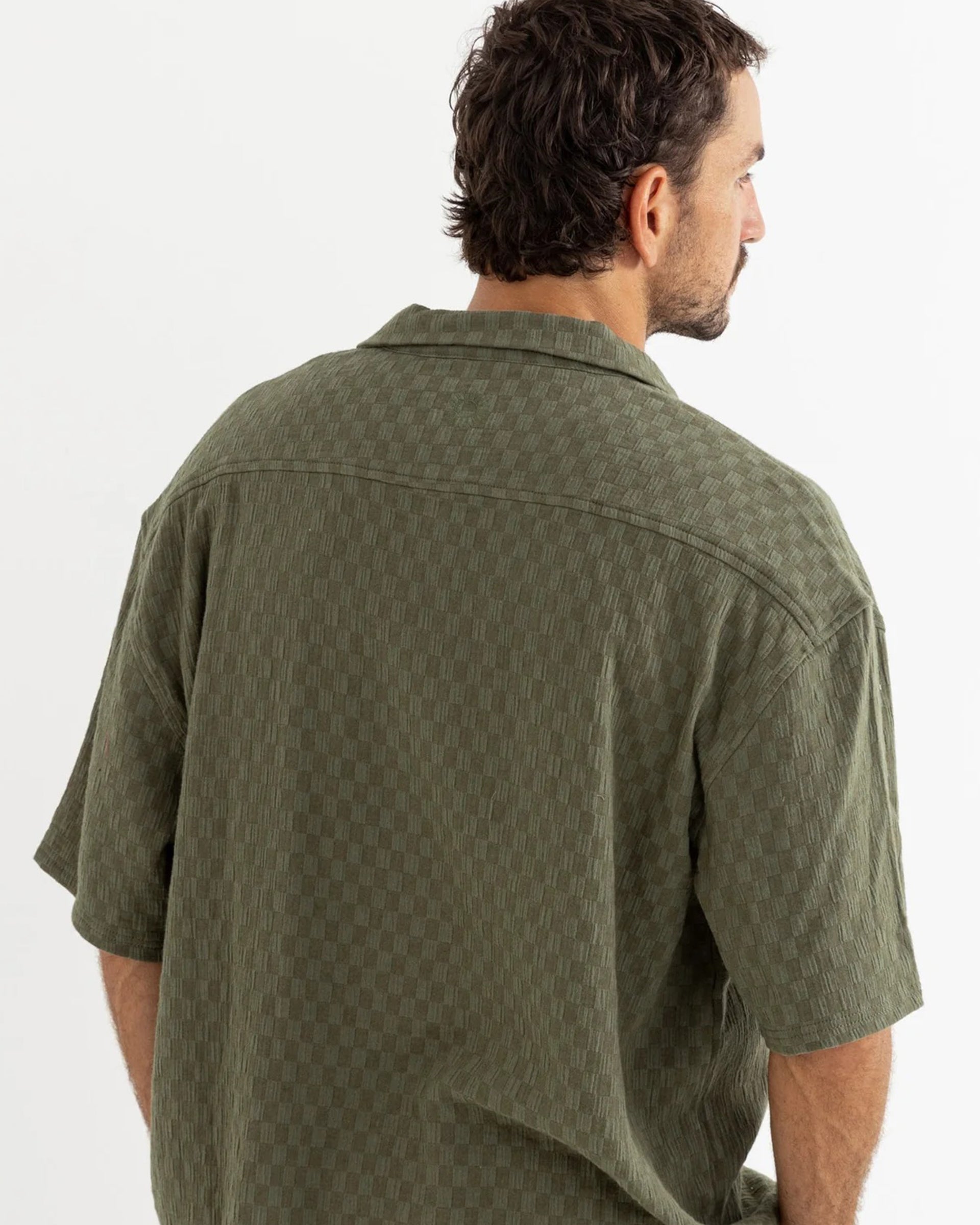 Rhythm Wash Check Relaxed Short Sleeve Shirt - Green